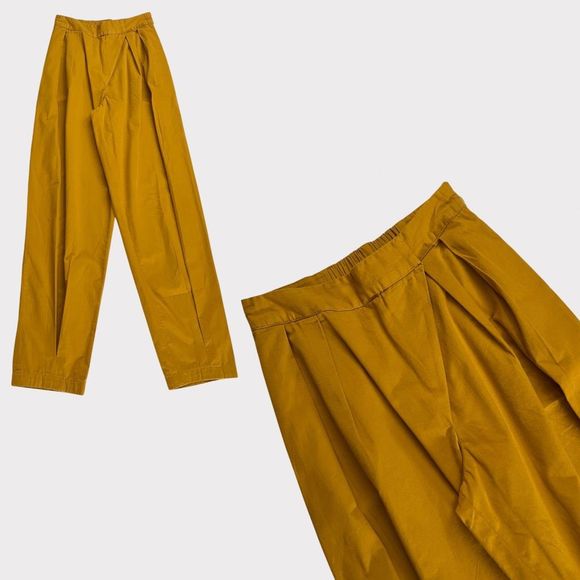 NEW Signed Blake x the Drop Sculpted Pleated Pull-on Pants 00 Citronelle Tapered - Picture 5 of 7